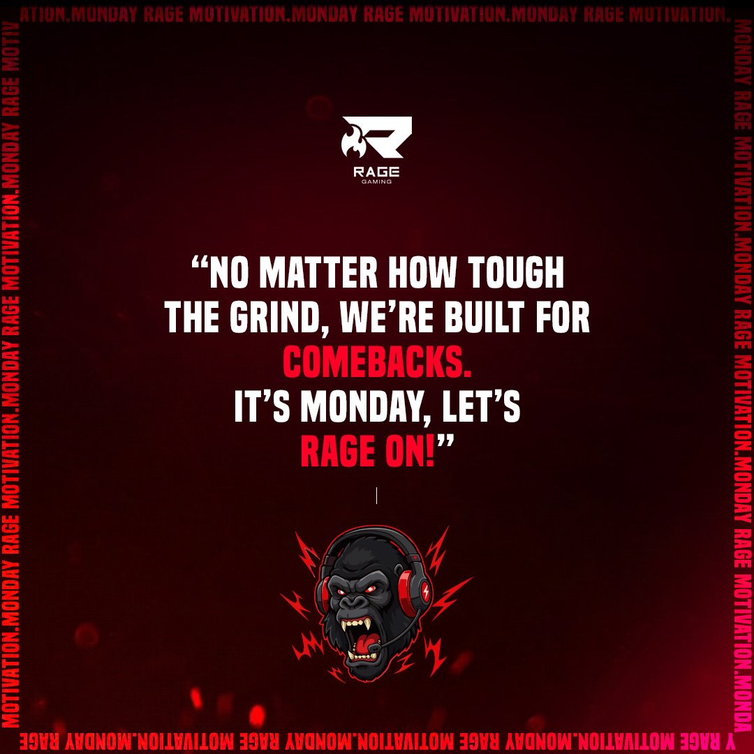 We are built for comebacks, Rage on 💪🏼🦍
.
.
#FeelTheRage #gaming #mondaymotivation