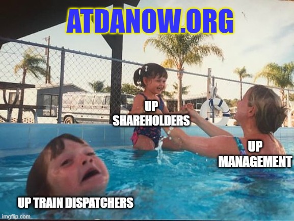 ATDA_NOW's tweet photo. As a corporation, the priority of the Union Pacific Railroad is to reward its shareholders. The ATDA, on the other hand, ONLY exists to advocate for its members. UP Train Dispatchers need representation. Find out more at https://t.co/grkYypztYZ. #ATDANOW https://t.co/pCyKso4sGV