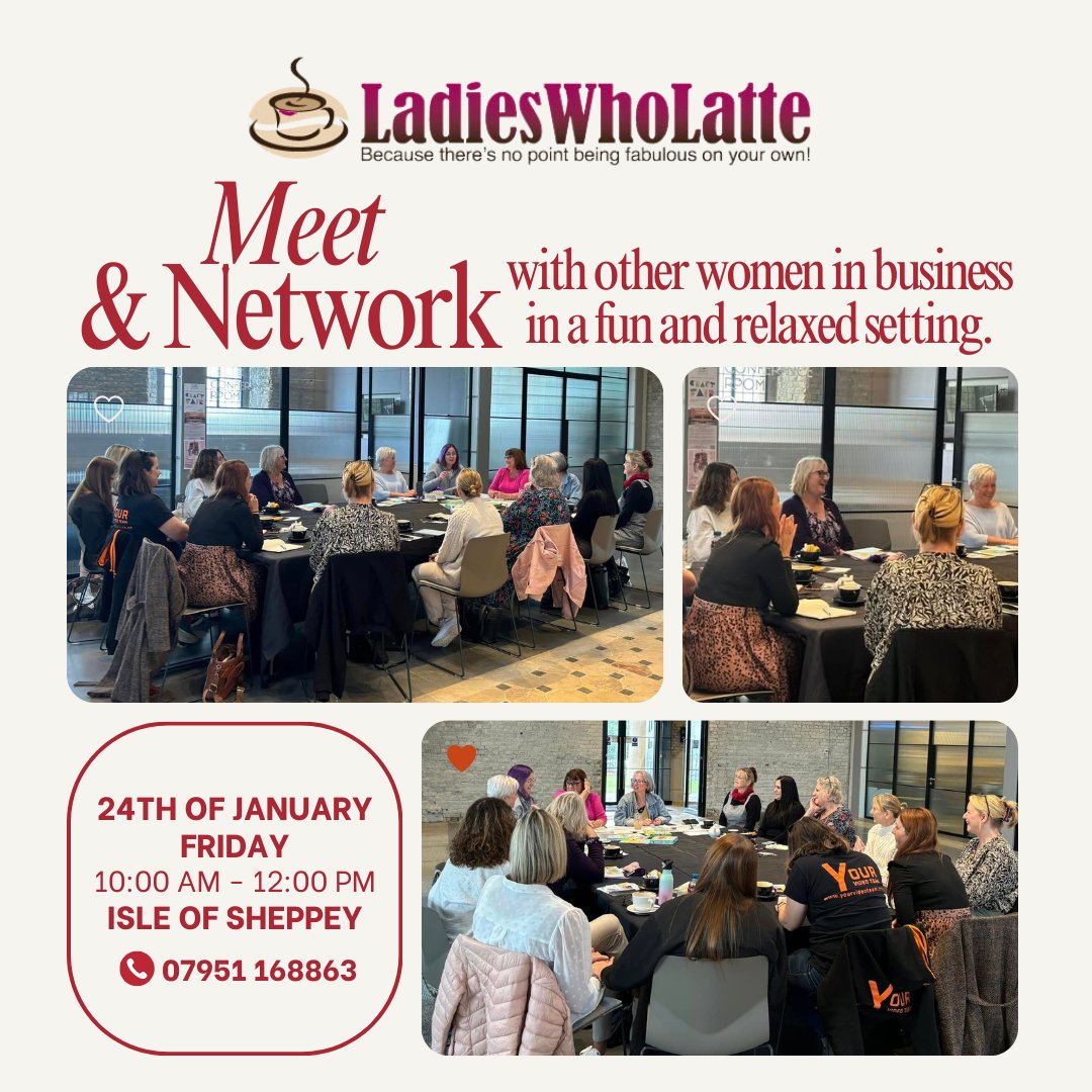 🌟 Join us at the first Ladies Who Latte of the year! 🌟

Connect with fellow #WomenInBusiness in a fun, informal setting every 4th Friday, 10 a.m. - 12 p.m. at Island Works. ☕💼

The event is free — see you there! 🎉  #LadiesWhoLatte #Networking
