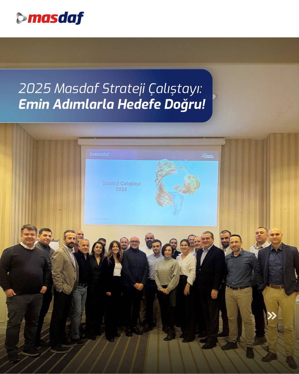 mas_daf's tweet photo. 17-19 Ocak tarihleri arasında gerçekleştirdiğimiz “2025 Masdaf Strateji Çalıştayı” ile güçlü bir yılın değerlendirmesini yaparken geleceğe emin adımlarla ilerleyecek stratejik yol haritamızı oluşturduk. https://t.co/mABaxshGW4