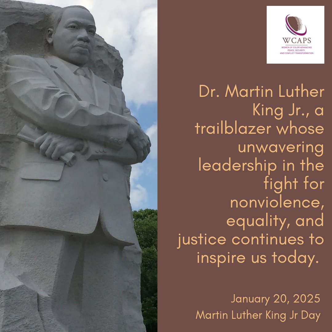 WCAPSnet's tweet image. On Jan 20, 2025, WCAPS honors Dr. Martin Luther King Jr.'s legacy of nonviolence, equality, & justice.
thekingcenter.org/king-holiday-2…
#WCAPS #MLKDay