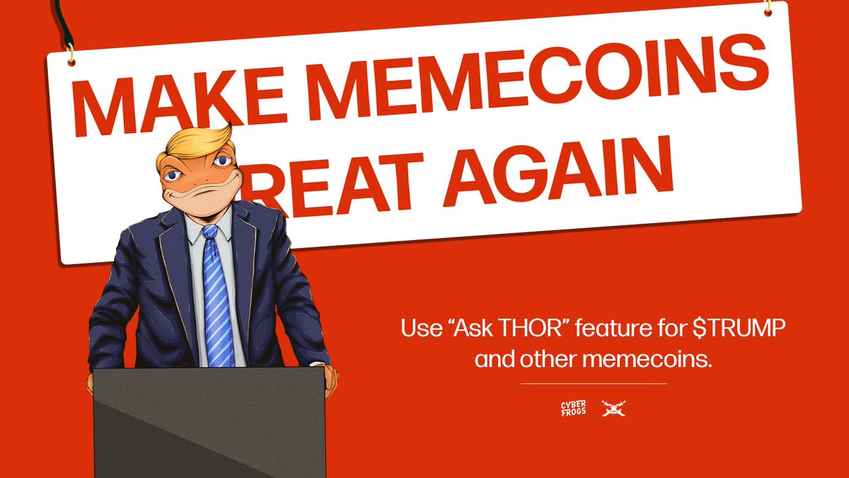 Are we LONG or SHORT on $TRUMP? 🇺🇸

ASK THOR for signals on <a href="/TAPfintech/">TAP</a> so you're on the right side of history. 

Maximise the volume, print responsibly!