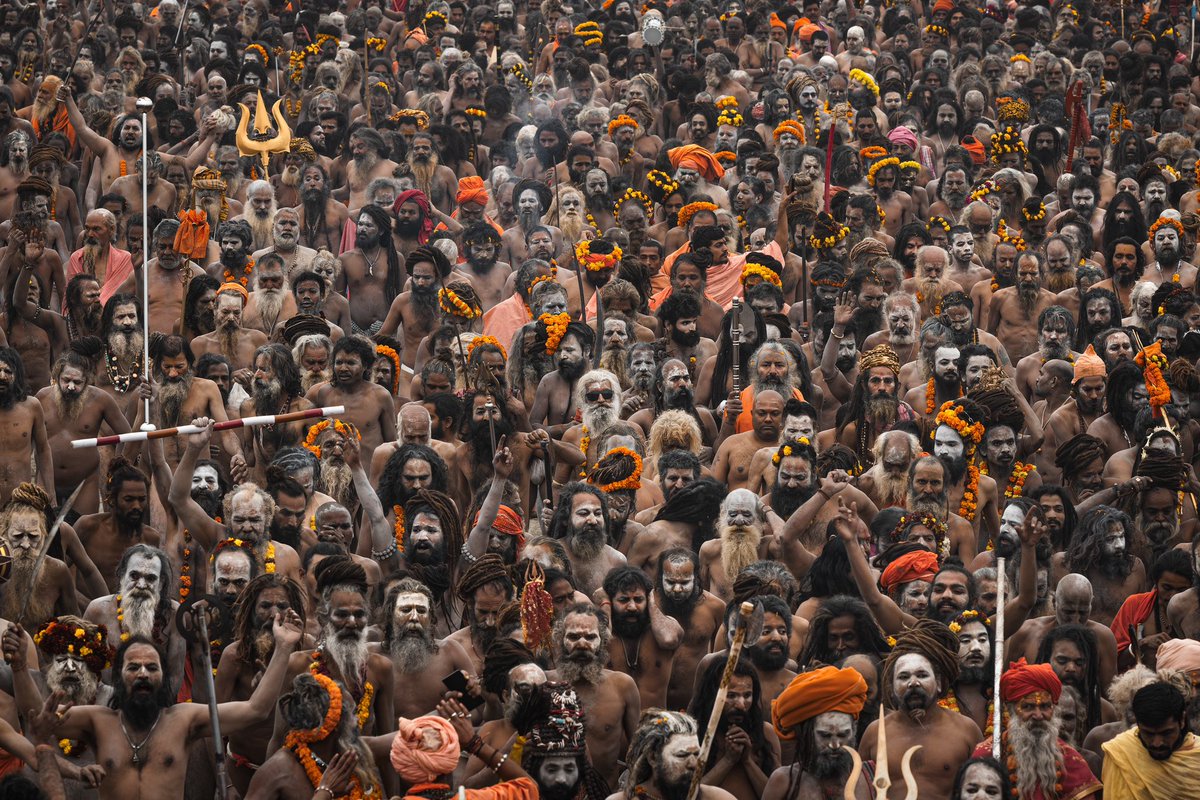 The largest gathering of humanity on Earth.

Maha Kumbh Mela, India (Jan 14, 2025).