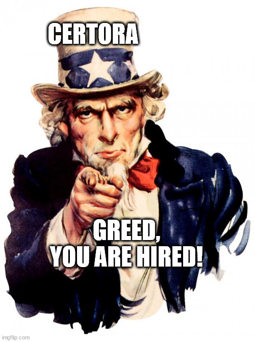Greed tweet media