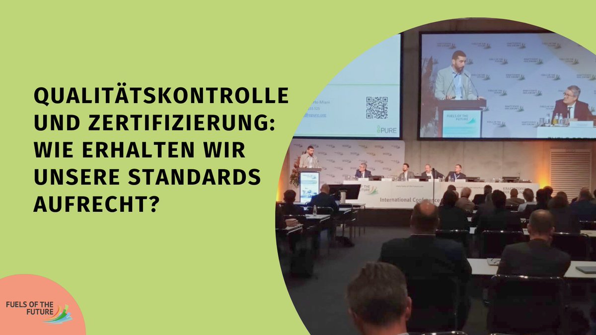FuelOfTheFuture's tweet photo. Session 2 dreht sich rund um Qualität &amp; #Zertifizierung von erneuerbaren Kraftstoffen. Die Frage: Wie erhalten wir unsere Standards aufrecht? Die Themen sind vielfältig &amp; reichen von politischen Herausforderungen bis hin zu Nachweisen für Endverbraucher. #fuels2025 https://t.co/tR1fdqZn1r