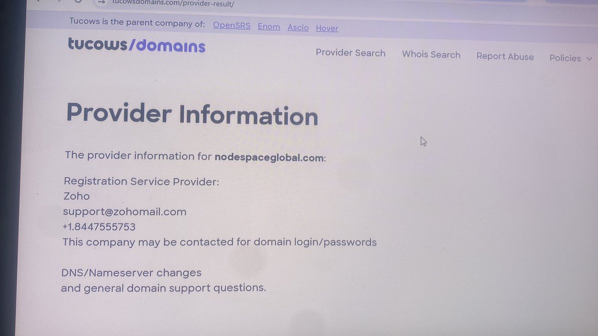 Rico_Tonga's tweet photo. @ZohoCares 

I am unable to renew my domain subscription through Zoho Mail Admin Console.

I called a couple of times and got no assistance.

I have so far tried to escalate the issue with tucows.  Tucows recommends that I speak to you as my domain provider. https://t.co/lCUEnqlIC4
