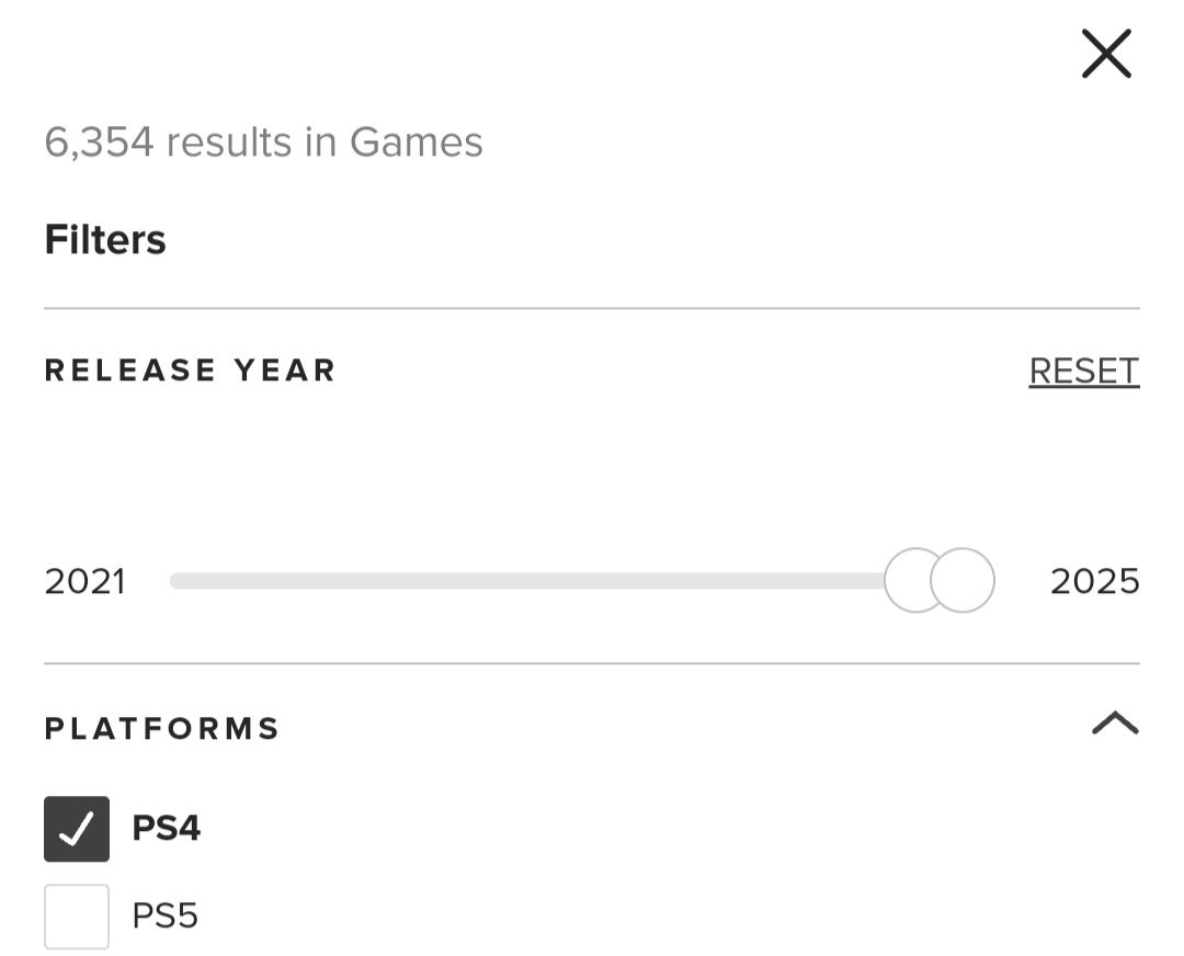 I have to be doing this wrong. Has the PS4 really gotten more releases than the PS5 since the PS5 came out?

I thought the "PS5 has no games" meme was just a meme.

Metacritic, showing new releases from 2021 to 2025 for each of them