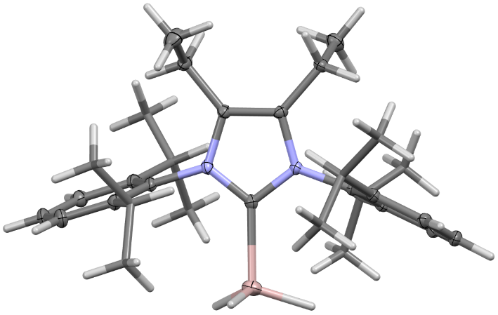StAndrewsXray's tweet photo. A newly accepted paper in @inorganics_MDPI from work in the #Stasch group developing a NHC with new backbone substitution and exploring its chemistry (https://t.co/CyhltjMGzP). This contains 15 structures collected by the service over the last three years. @StAndrewsChem https://t.co/Wa8EPwwvo8