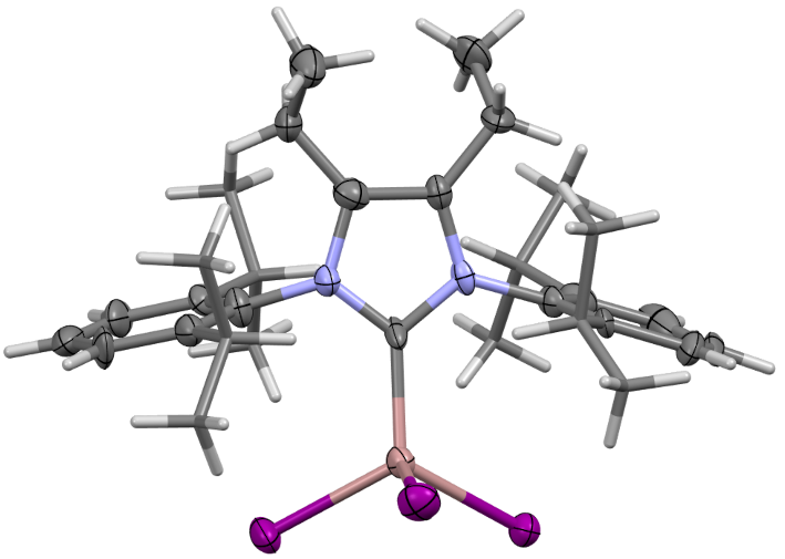 StAndrewsXray's tweet photo. A newly accepted paper in @inorganics_MDPI from work in the #Stasch group developing a NHC with new backbone substitution and exploring its chemistry (https://t.co/CyhltjMGzP). This contains 15 structures collected by the service over the last three years. @StAndrewsChem https://t.co/Wa8EPwwvo8