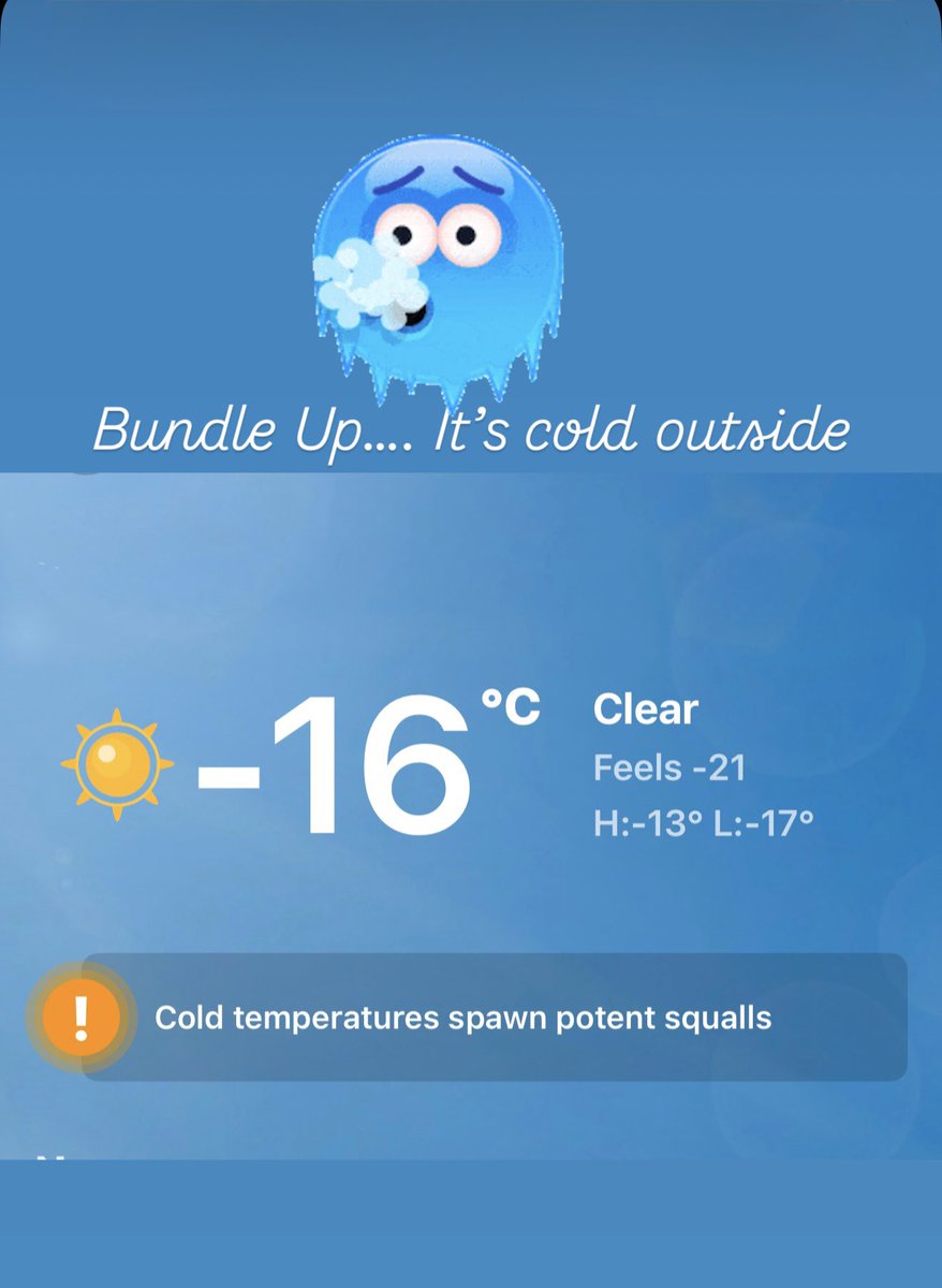 TPSofficer_Mel's tweet photo. Be sure to dress for the cold weather today and the next few days days as temperatures drop. Please check on elderly neighbours and limit time outside for pets. #BundleUp #CheckOnTheVulnerable #ColdWeatherAhead #WinterWonderland??? https://t.co/9NBKa68T9u