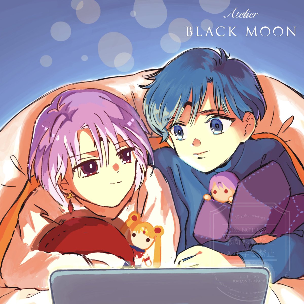 atelier_bkmoon's tweet photo. おふとんでミニシアター
久々のお絵描きチャット🌙
デマンド：ルマ
サフィール：柄沙 https://t.co/08036NBcTA
