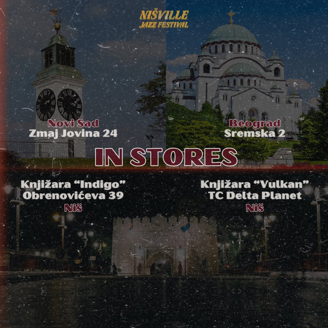 If you want to catch the best price for tickets to this year’s Nišville Jazz Festival, now is the right time to do it because the special offer is about to expire! 🤔🌸

🎫 See you all at tickets.nisville.com or in stores

#nisville #jazzfestival #music #jazz #tickets