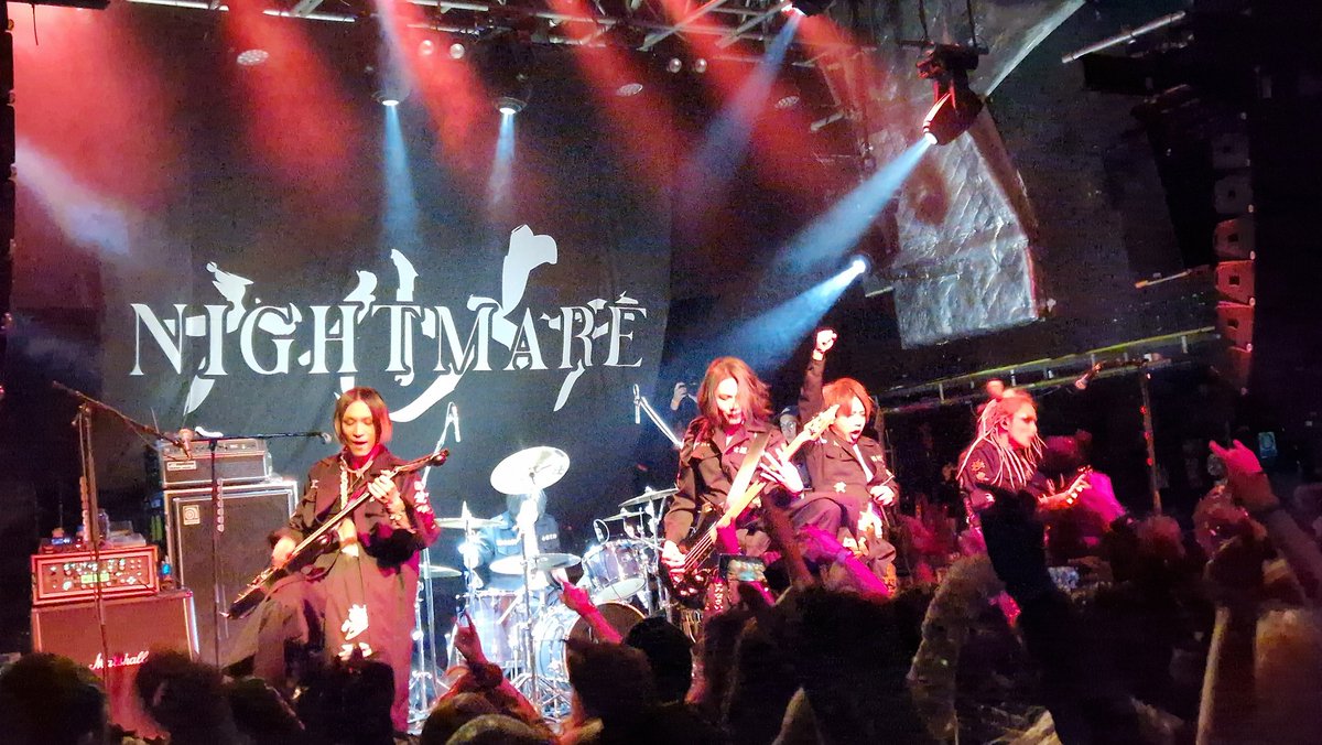 azpazz41's tweet photo. Nightmare are such a gateway drug vkei band. 
When I first discovered vkei? It was because of Nightmare.
And I finally saw them last night in London after a few years on sitting in the vkei sidelines and I'm back doom scrolling twitter to get my vkei bangya fix https://t.co/EZN13jLPvR