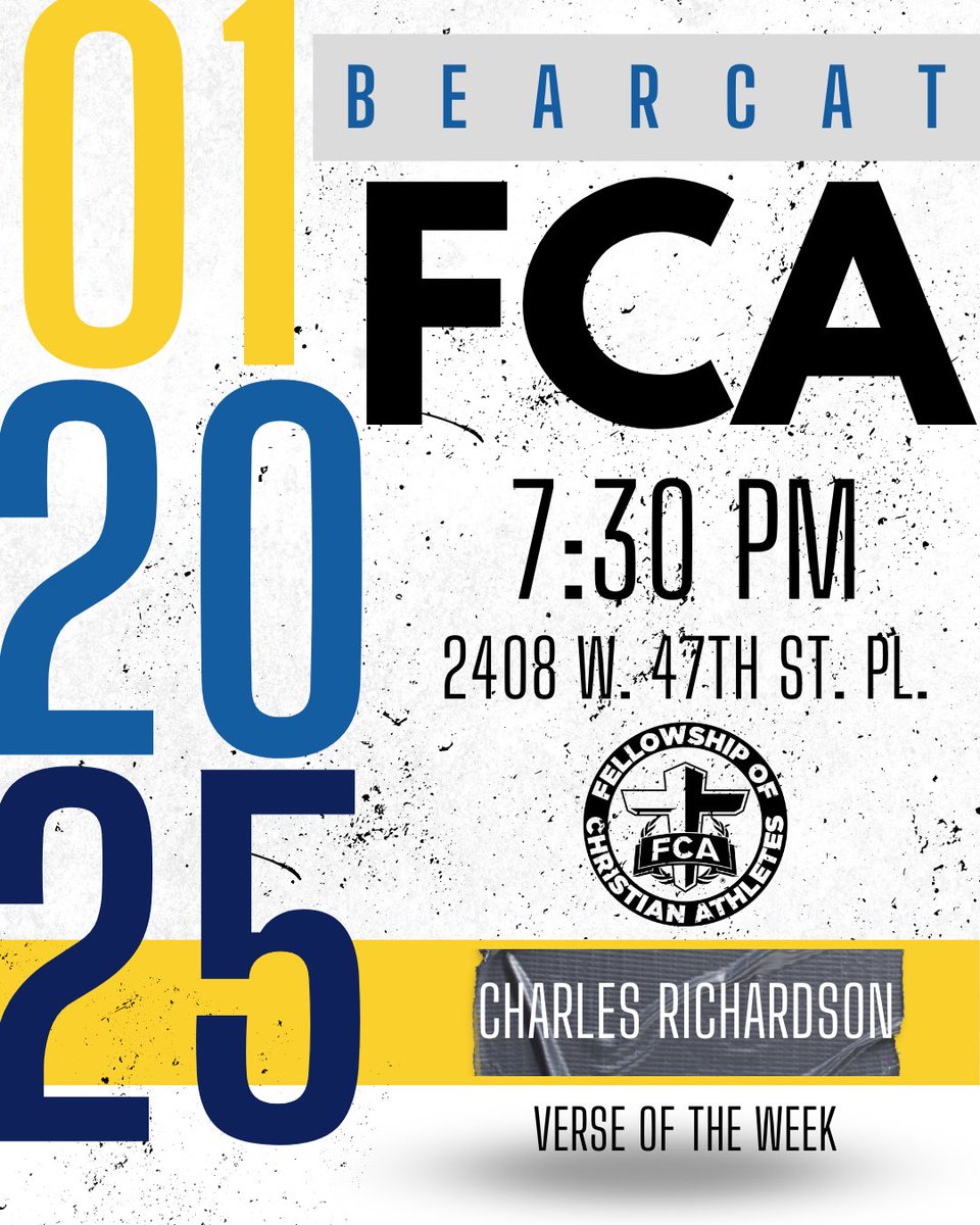 1st FCA of 2025!  Pizza will be served!  Excited to see you again!