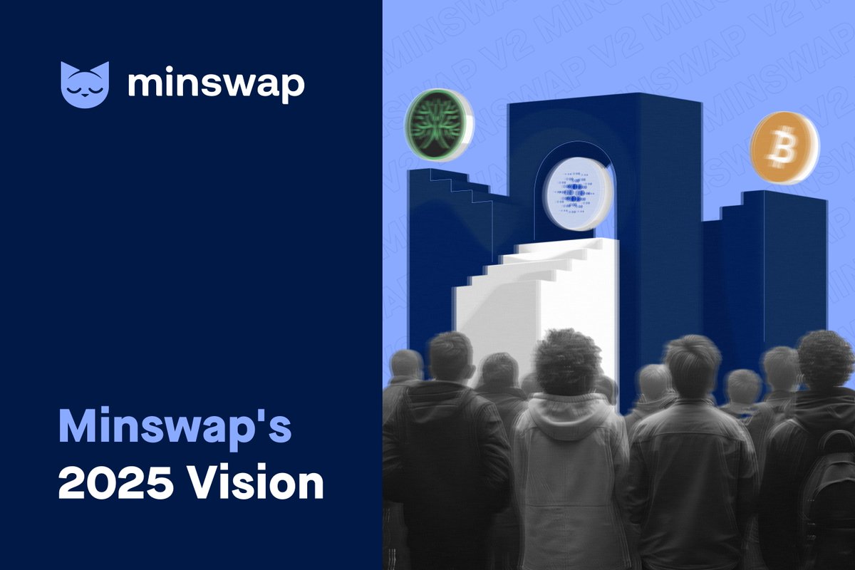 Minswap Labs 2025 Vision 📝

• Grow Cardano DeFi
   →  BTC <> Cardano integration 
   →  Strengthen stablecoin sector 💪

• Make Minswap more holistic
   → New product launches 👀

• Helping Cardano DeFi scale
   → Midguard, Sundial
   → Speed ⚡️

Ready for 2025 😈