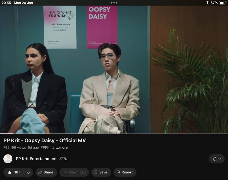 say_vay's tweet photo. @adorekrit beautiful, lovely, oopsy daisy 💜

#OopsyDaisy_MV 
#PPKrit_OopsyDaisy 
#ppkritt https://t.co/a8GFgd0As4