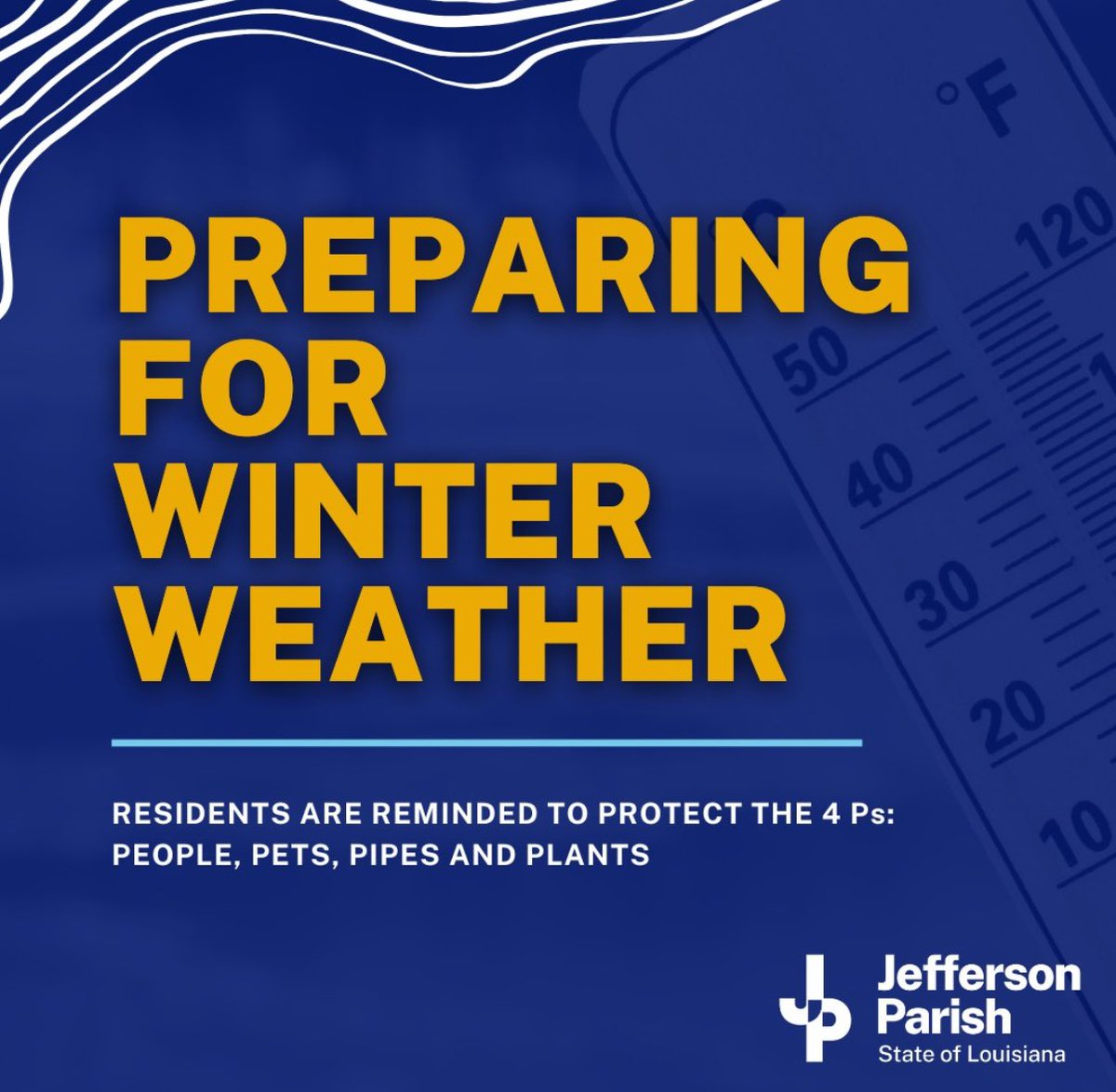 JeffParishGov's tweet photo. Stay #JPaware and tune in to local news for cold weather updates throughout the day. JP officials will be on FOX8 at 8:15 & 9:20, WWL Radio at 9:30, and other TV stations (WDSU, WWL & WGNO) at 9:45. ❄️ https://t.co/ChKlqY6hZ4