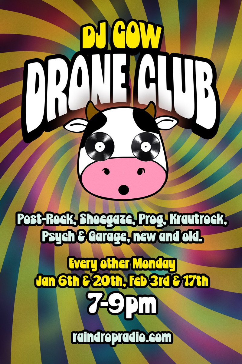Tonights jam-packed episode of Drone Club features lots of new and recent material from the likes of Velvet, Pigs x7, IO Access, BDRMM and The Underground Youth. Plus some golden oldies from Mercury Rev, The Phantom Band and much more. Tune in from 7pm on Raindropradio.com.