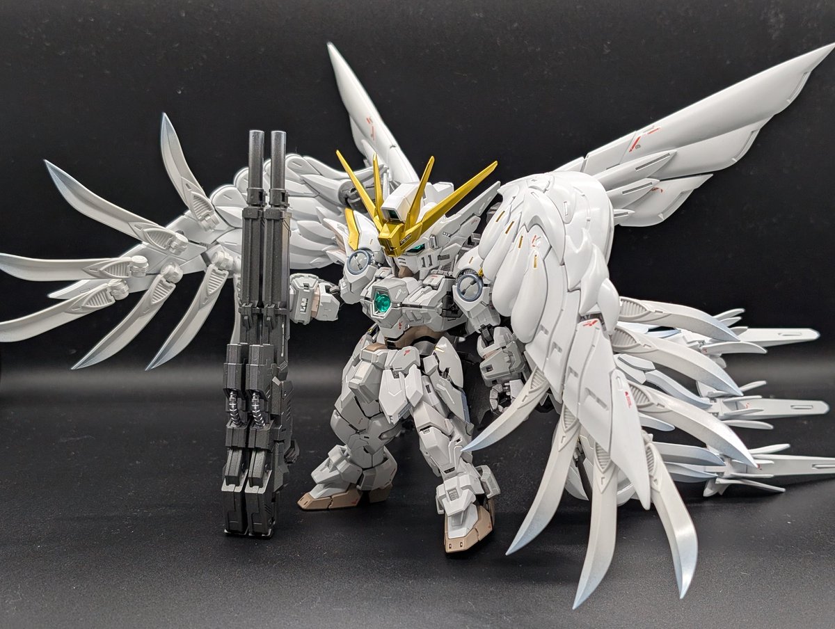 MGSDウィングガンダムスノーホワイトプレリュード完成しましたー
