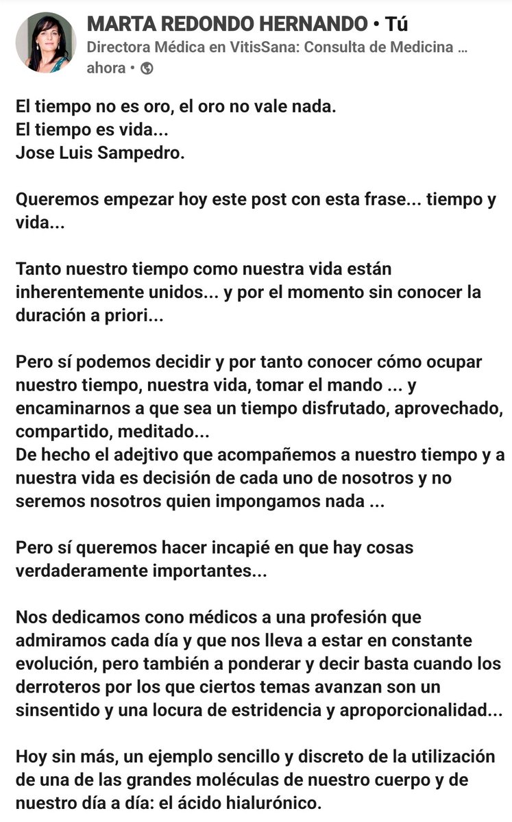 VitisSana's tweet photo. El tiempo no es oro, el oro no vale nada. El tiempo es vida...
Jose Luis Sampedro.

Porque nos gusta decidir cómo nuestro tiempo genera armonía,  elegancia y equilibrio. Ese es nuestro lema y esa es nuestra vida... #VitisSana 
#acidohialuronico 
#labios 
#menosesmás https://t.co/FkZr4oN3yJ