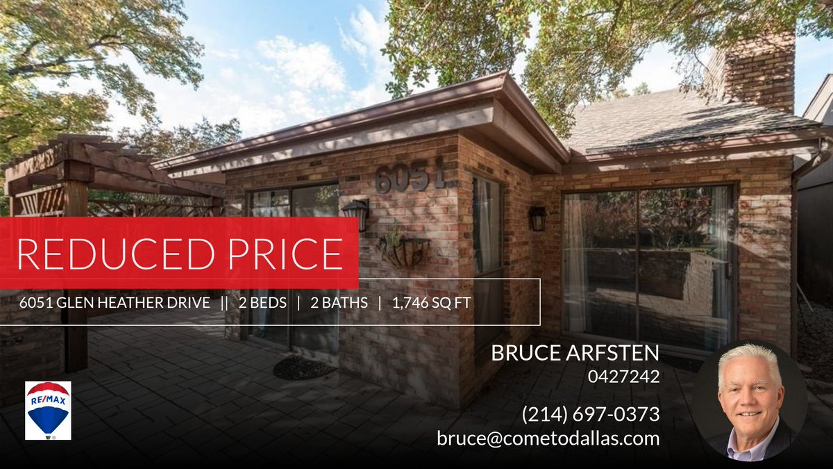 📍 Reduced Price 📍 This recently reduced home at 6051 Glen Heather Drive in Dallas won't last long, so, don't wait to set up a showing! Reach out here or at (214) 697-0373 for more information!

"Come To Dallas!"
I can help you bu... homeforsale.at/6051_GLEN_HEAT…