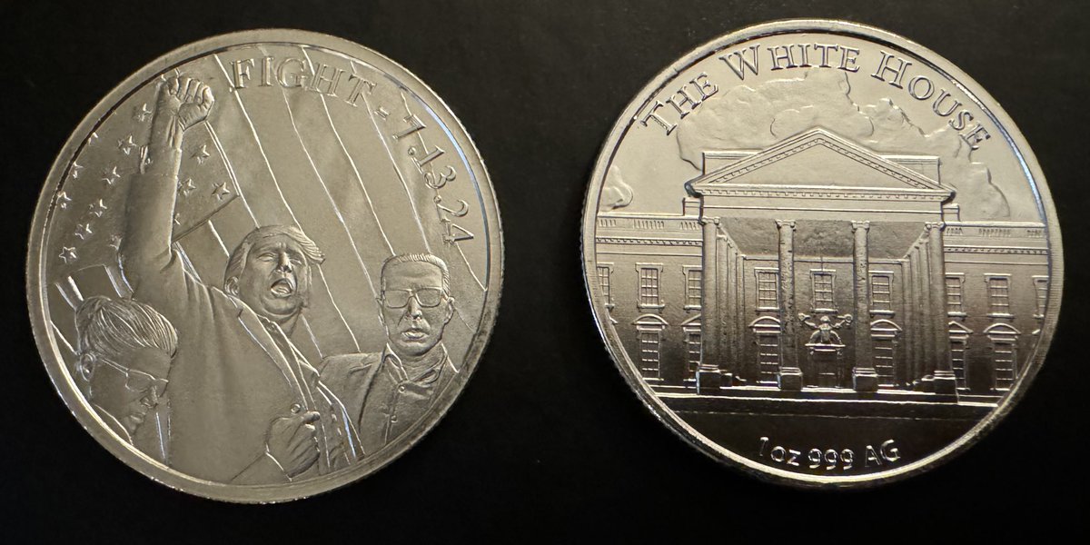 thatsilvergirly's tweet image. The day had finally come! 🇺🇸🇺🇸

Enjoy this coin from my #TrumpCollection 

#silver #coin #investment #preciousmetals