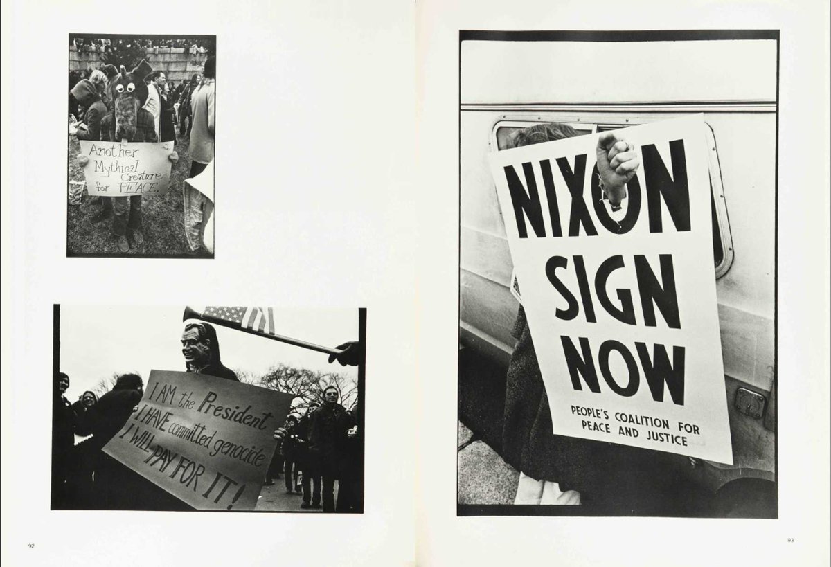 Yearbooks are a great tool to see how previous students viewed events like inaugurations. The pictures below show a change in attitudes (or at least editors) toward Richard Nixon at his two inaugurations. Check out my article and thread 🧵 about using yearbooks in the classroom.