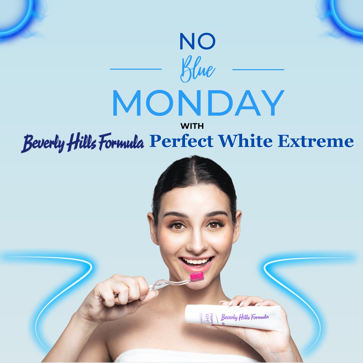 BevHillsFormula's tweet photo. 💙 Don’t let Blue Monday dull your shine—brighten up with a Perfect White Extreme smile! 🌟
Blue Monday? Not with Beverly Hills Formula Perfect White Extreme! 
#BlueMonday  #PerfectWhiteExtreme #beverlyhillsformula#whitening toothpaste 
#brightenyourday#whitesmile#confidenceboost https://t.co/ee4zipfGXh