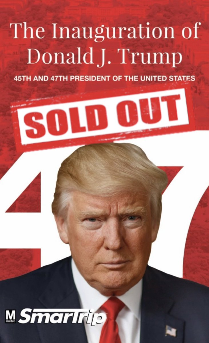 The limited edition 2025 Inaugural SmarTrip card is SOLD OUT at all Metrorail stations. This includes the limited number of commemorative cards that were made available at Metro Center. #wmata The limited edition 2025 Inaugural SmarTrip card is SOLD OUT at all Metrorail stations. This includes the limited number of commemorative cards that were made available at Metro Center. #wmata