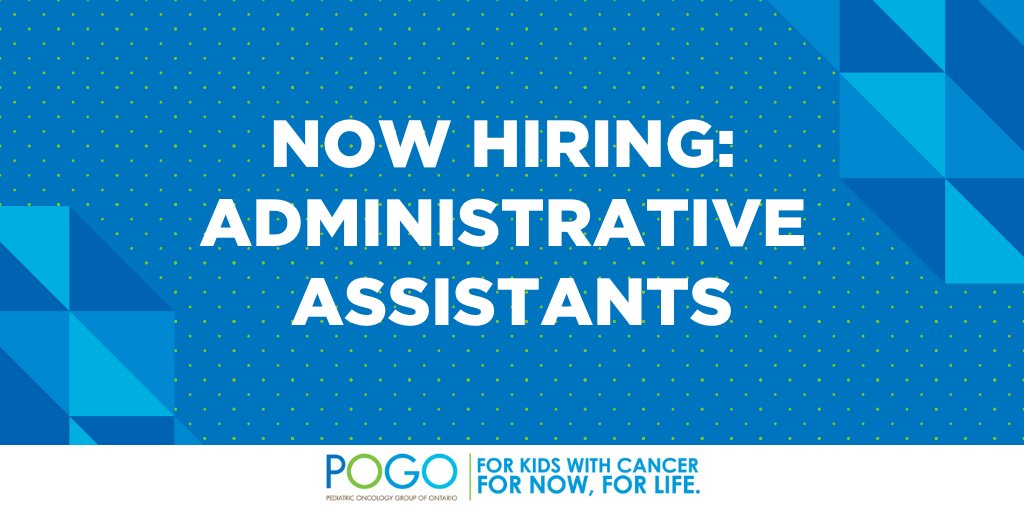 POGO4kids's tweet photo. POGO is #Hiring #AdministrativeAssistants to provide a range of administrative support. These roles are core to the success of our team and keep the wheels of our work turning. The right candidates are resourceful, organized and detail-oriented individuals who enjoy taking initiative, engaging with stakeholders, and are eager to join a dynamic team committed to achieving the best childhood cancer care system in Ontario.

Sound like you or someone you know? Apply today or share with your network! https://t.co/EPUpgzHrac

#JoinTheTeam #JobOpportunity #PediatricOncology