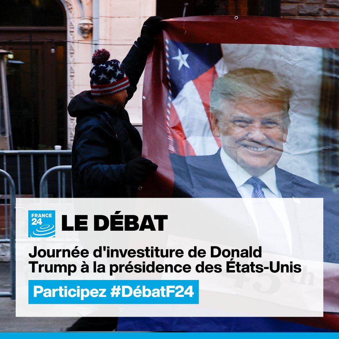 Le Débat – France 24 (@debatf24) on Twitter photo 🇺🇸 Suivez la journée d'investiture de Donald #Trump à la présidence des #EtatsUnis en direct de 17h à 20h avec <a href="/StphAntoine/">Stéphanie Antoine</a> et ses invités sur <a href="/France24_fr/">FRANCE 24 Français</a>
➡️Vos réactions sur #DébatF24 🇺🇸 Suivez la journée d'investiture de Donald #Trump à la présidence des #EtatsUnis en direct de 17h à 20h avec <a href="/StphAntoine/">Stéphanie Antoine</a> et ses invités sur <a href="/France24_fr/">FRANCE 24 Français</a>
➡️Vos réactions sur #DébatF24