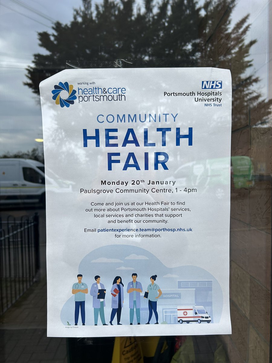 Come along to Paulsgrove Community Centre today (1pm-4pm) and visit our Health Fair!

With over 30 information stands that support <a href="/PHU_NHS/">Portsmouth Hospitals University NHST</a> and our local community, there is something for everyone.