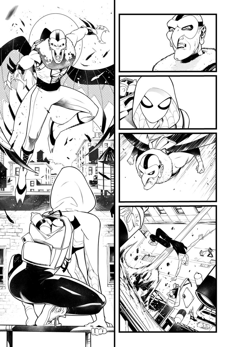 __rafape's tweet photo. 🕸️SPIDER GWEN SAMPLES 1/2🕸️
.
.
.
@Marvel #marvelcomics #spidergwen #vulture #GwenStacy #comic #ComicArt #samplepages https://t.co/sq4NarYtYx