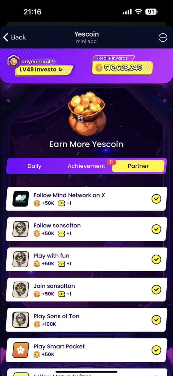 QuyenMin47's tweet photo. @Yescoin_Fam UQDTruSsPk52ovlbXGFwXgdfL2XJBZtF2pAo3ElzHczVsPiF. 
@Minminiphone @miniphone47 https://t.co/1qJ4SMvZcd