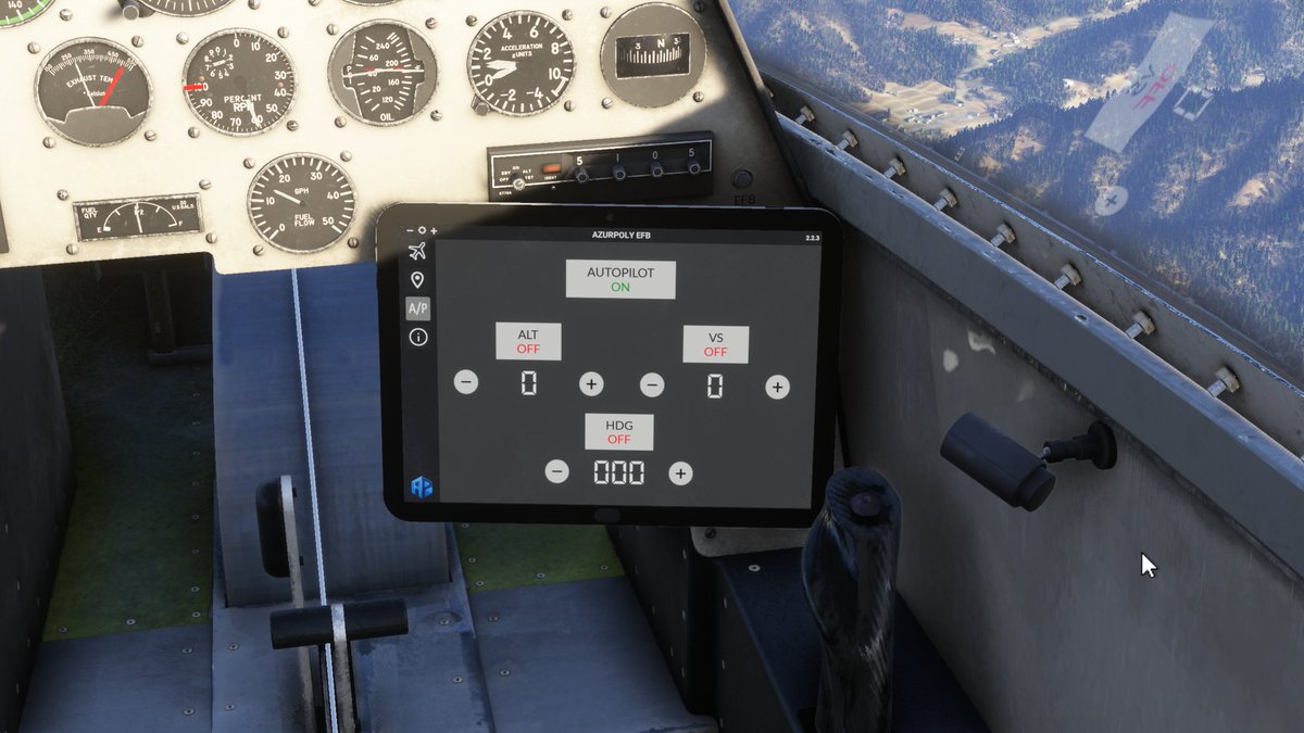 WhiteDearMonk's tweet image. あ〜、ちゃう
#AzurPoly のEFBオートパイロットがあるわ！
高度とヘディングの機能絞ったやつやけど👌

ピクニック途中で落ちる事はないやろ（安心

ほぼ最強👍

#MSFS #MSFS024 #FS2024 #XBOX #DB5J