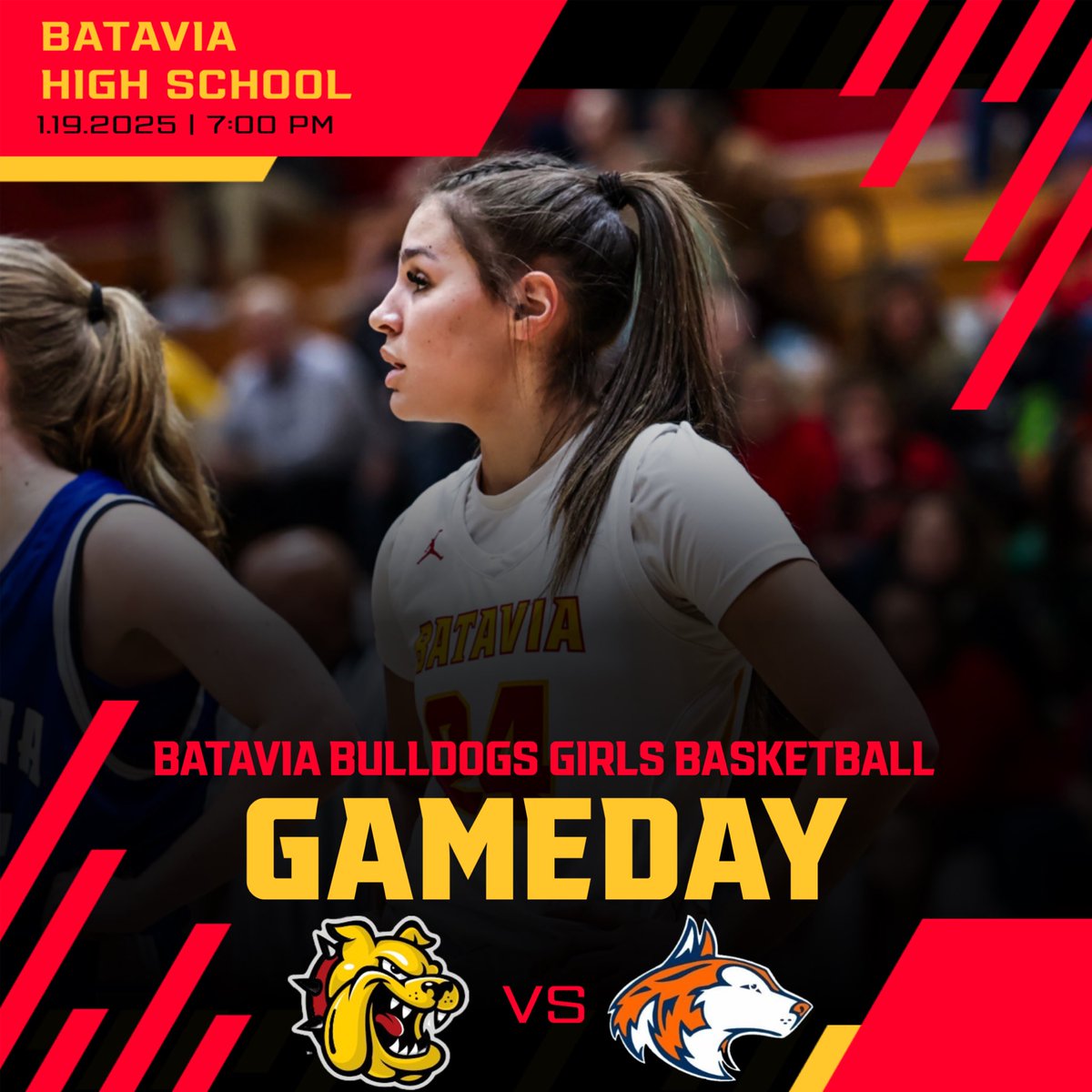 GAMEDAY!!!
🏀Batavia vs Naperville North       
⏱️7:00 PM
📍 HOME