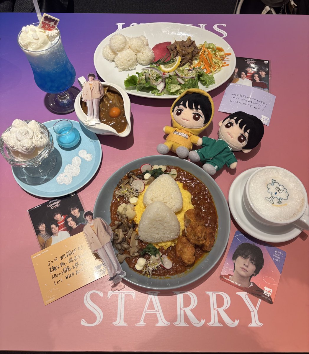 coki_wb_y's tweet photo. Our Magic CAFE 𓂃 𓈒𓏸◌ ☪️ 2回目❕
さくらちゃん@wb_xxhm と¨̮♡
ハヤテくんオムすびにラテはナオヤくん💫
OCAT→Courier→ずんどう屋いっぱい回れて楽しかった🫶🏻
#WILDBLUE #WILDBLUECAFE #WBcf
@wildblue_ykme @qpitdef https://t.co/HHF0aHB6z2