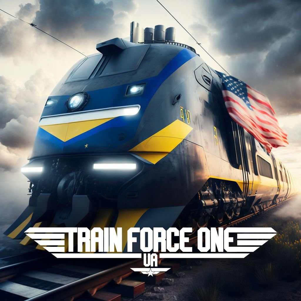 AKamyshin's tweet photo. Goodbye, @JoeBiden!

It was an honor to serve you on our #RailForceOne train to Kyiv! 

Thanks for standing with us and for traveling with @Ukrzaliznytsia!

@Amtrak, he's yours again now :) https://t.co/uUiovLioD4