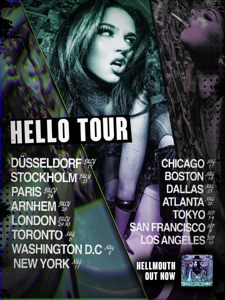madallenabld's tweet photo. hello? HELLo tour 🤟🏻🎸🦇 buy now on https://t.co/vAnoKXomB0 

#hellmouth🦄 #madalena #decode https://t.co/BfIMzcJPKj