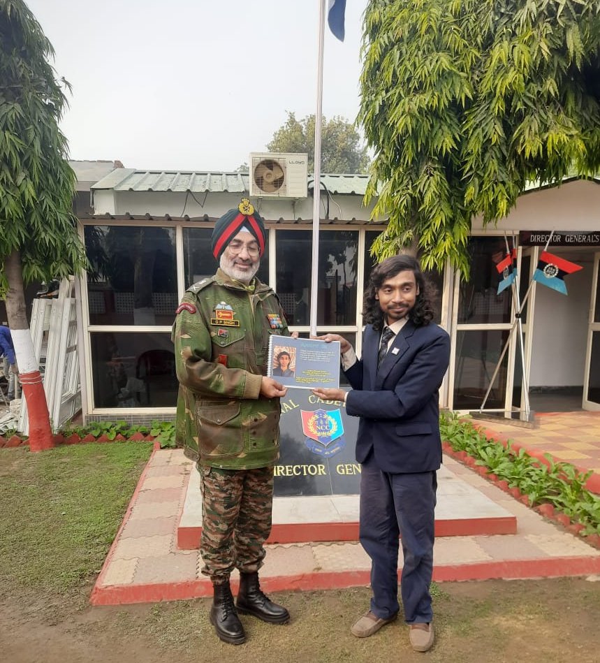 I Incredible interaction with The Director General of the National Cadet Corps of India, Lieutenant General Gurbirpal Singh, AVSM, VSM, at His Office, <a href="/HQ_DG_NCC/">National Cadet Corps</a>, New Delhi on 26/12/2024. I honoured and appreciated my Work by #DGNCC .
Jai Hind! 🇮🇳 !
 
<a href="/adgpi/">ADG PI - INDIAN ARMY</a> #NCC #India