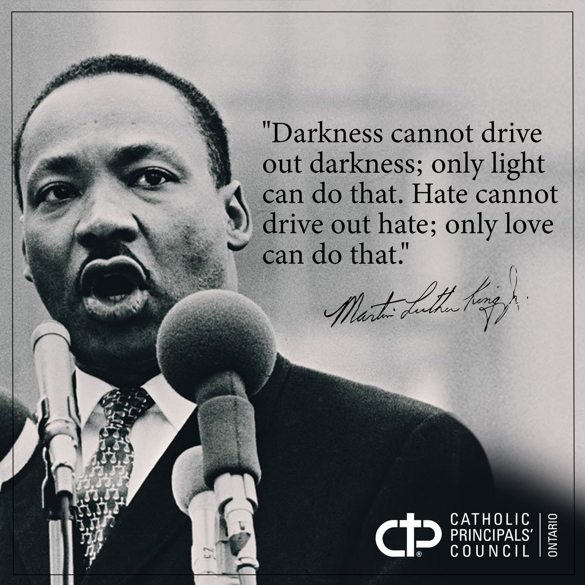 Today, we honour the legacy of Dr. Martin Luther King Jr., a beacon of hope and equality. His profound influence on social justice continues to inspire our classrooms and enrich the Catholic community.