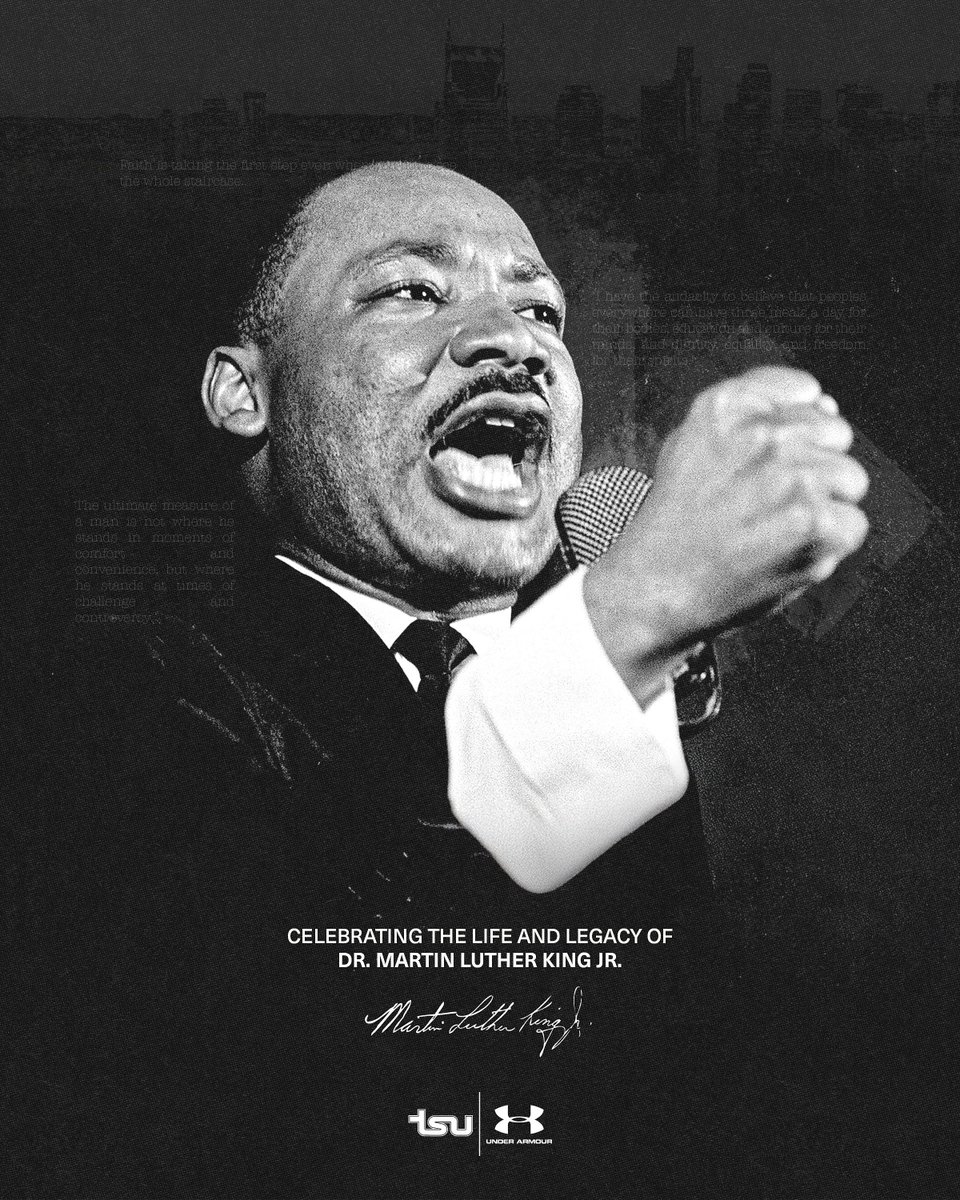 TSU_Tigers's tweet image. Today, we honor the legacy of Dr. Martin Luther King Jr. We reflect with gratitude for a voice that changed history.