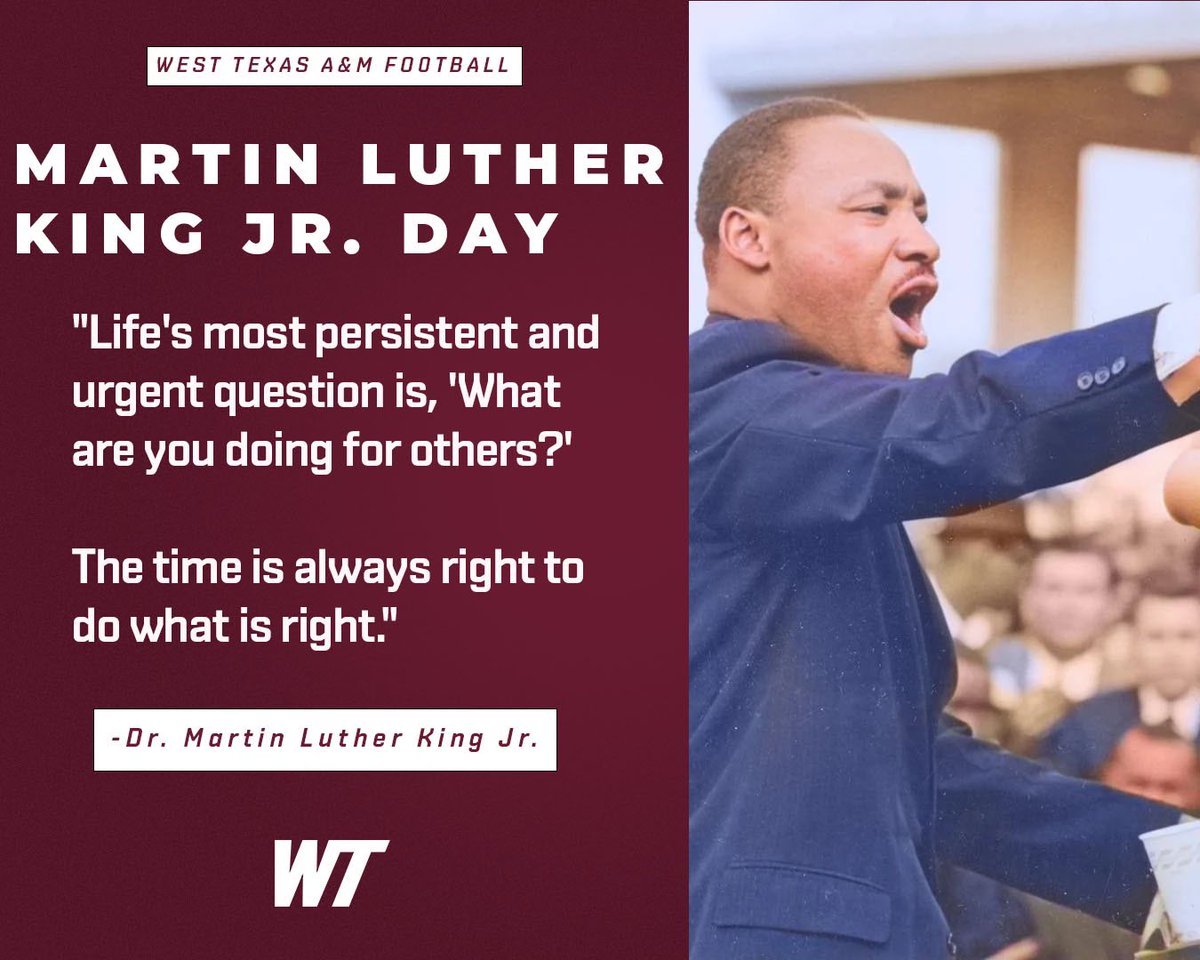 May your MLK Day be filled with inspiration and a renewed commitment to promoting equality and justice

#BuffNation | #HereWeCome
