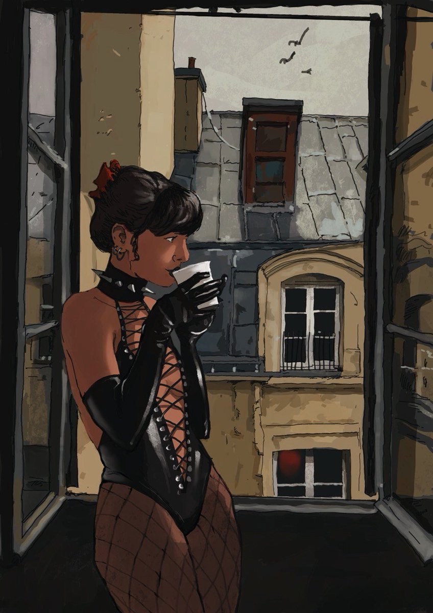 valeria_ko_art's tweet photo. Get ready for some action #Procreate #procreateart #DigitalArtist #comics #bdsmِ #Paris #aesthetic https://t.co/w2bBdzq3WQ