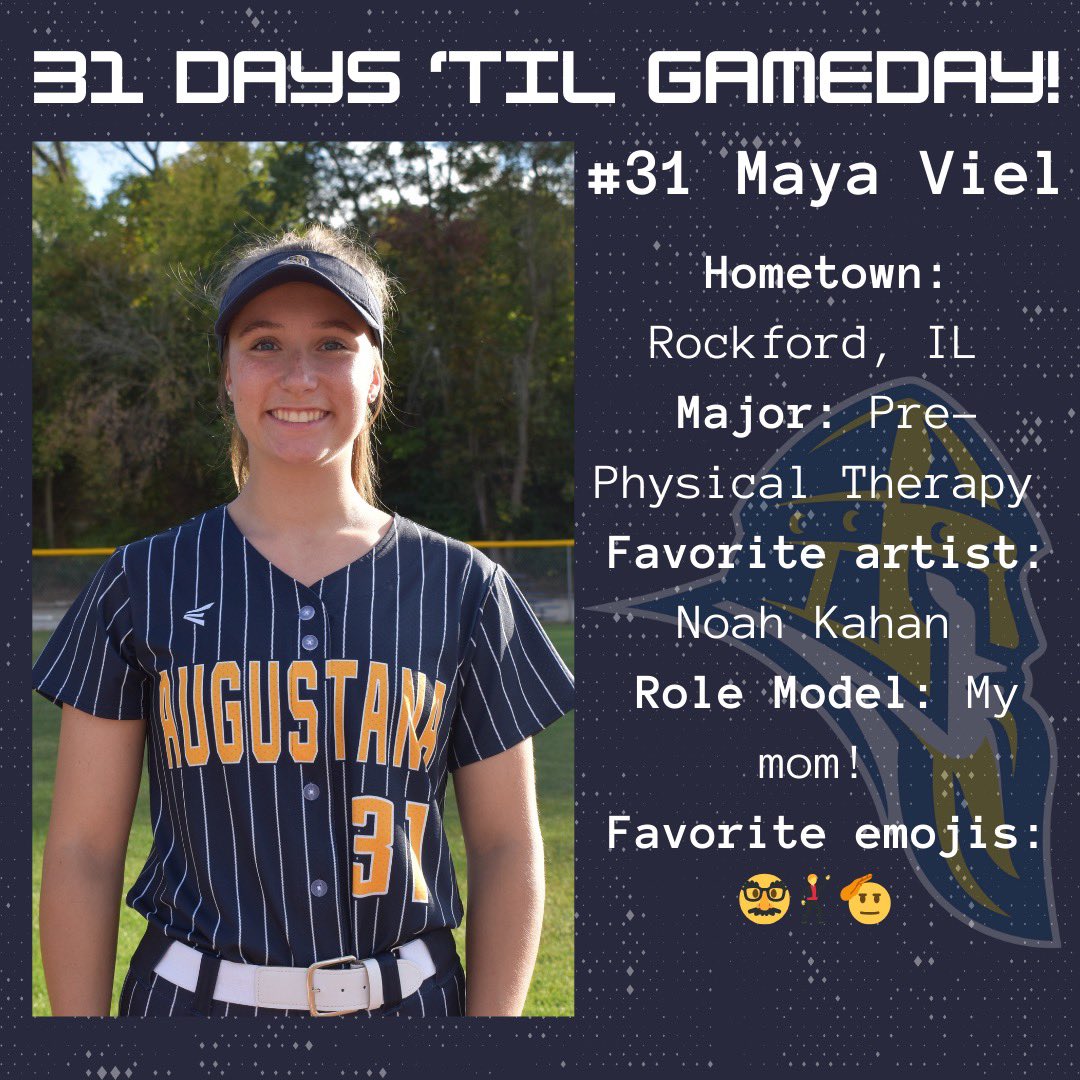 31 more days until the 1st game of the 2025 season! Meet #31, junior infielder from Rockford, IL. <a href="/mayalviel/">maya</a>! #VikesOnSpikes
