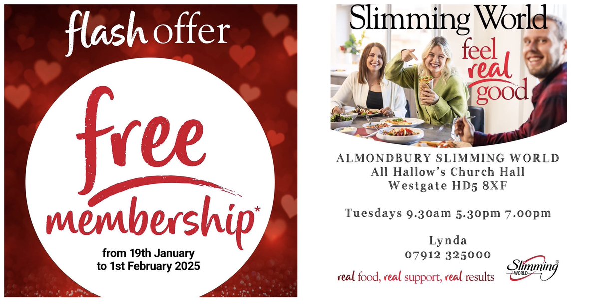 @almondburyslimmingw (@lynda_thwaites) on Twitter photo FREE membership in my Tuesday Almondbury groups
#slimmingworldalmondburyrocks
<a href="/SlimmingWorld/">Slimming World</a> #feelrealgood FREE membership in my Tuesday Almondbury groups
#slimmingworldalmondburyrocks
<a href="/SlimmingWorld/">Slimming World</a> #feelrealgood