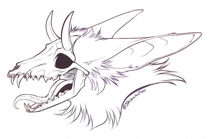 Ko-fi comm batch!Alcina (horned canine) and Faolan (dutchAD) sketch for Soffpawz on dA, Nevada (dutchAD) for ReitaKei on dA, and Dare (horned skull canine) for  <3thanks everyone!! 