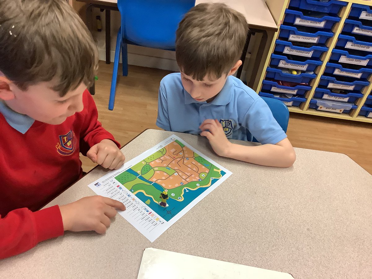 Sycamore Class are map readers! Today we used symbols and a key to identify human and physical features on a map. <a href="/LT_Trust/">Learning Together Trust</a> <a href="/Haigh_St_Davids/">St. David's Haigh</a>