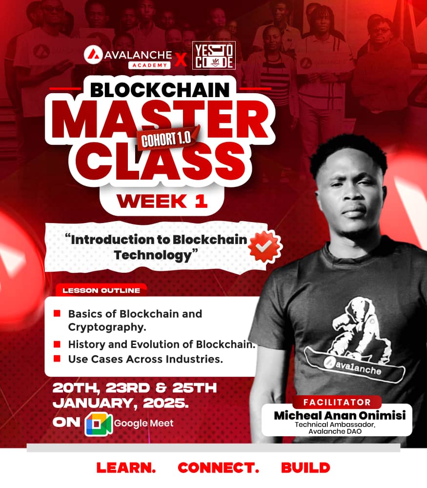 🚀 Week 1 of <a href="/avax/">Avalanche🔺</a>  Academy x <a href="/yestocode/">YESTOCODE</a>  Blockchain Masterclass!
The journey into blockchain innovation has officially begun! 🌟