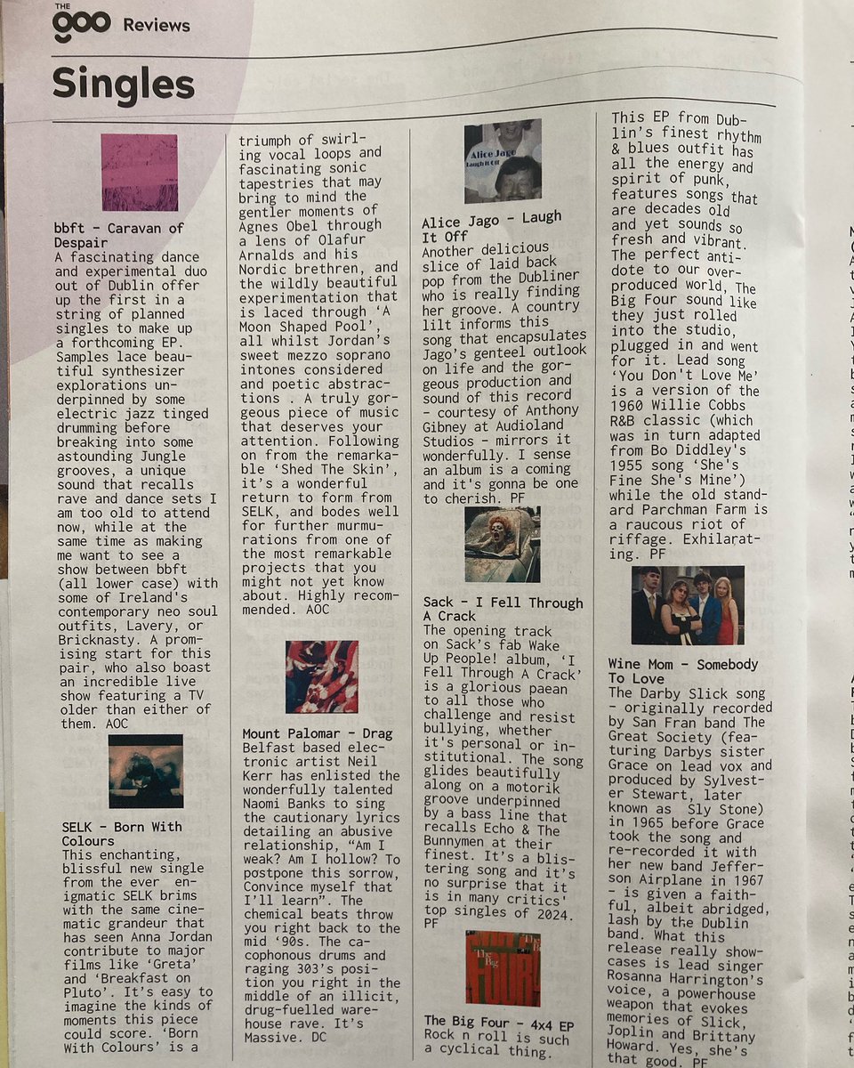 Gorgeous review in this months <a href="/theGOOdublin/">TheGOO</a> for ‘Born with Colours’!! 😊 Thank you so much Adhamh Ó Caoimh for your beautiful words..  :)

❤️❤️🙏🙏